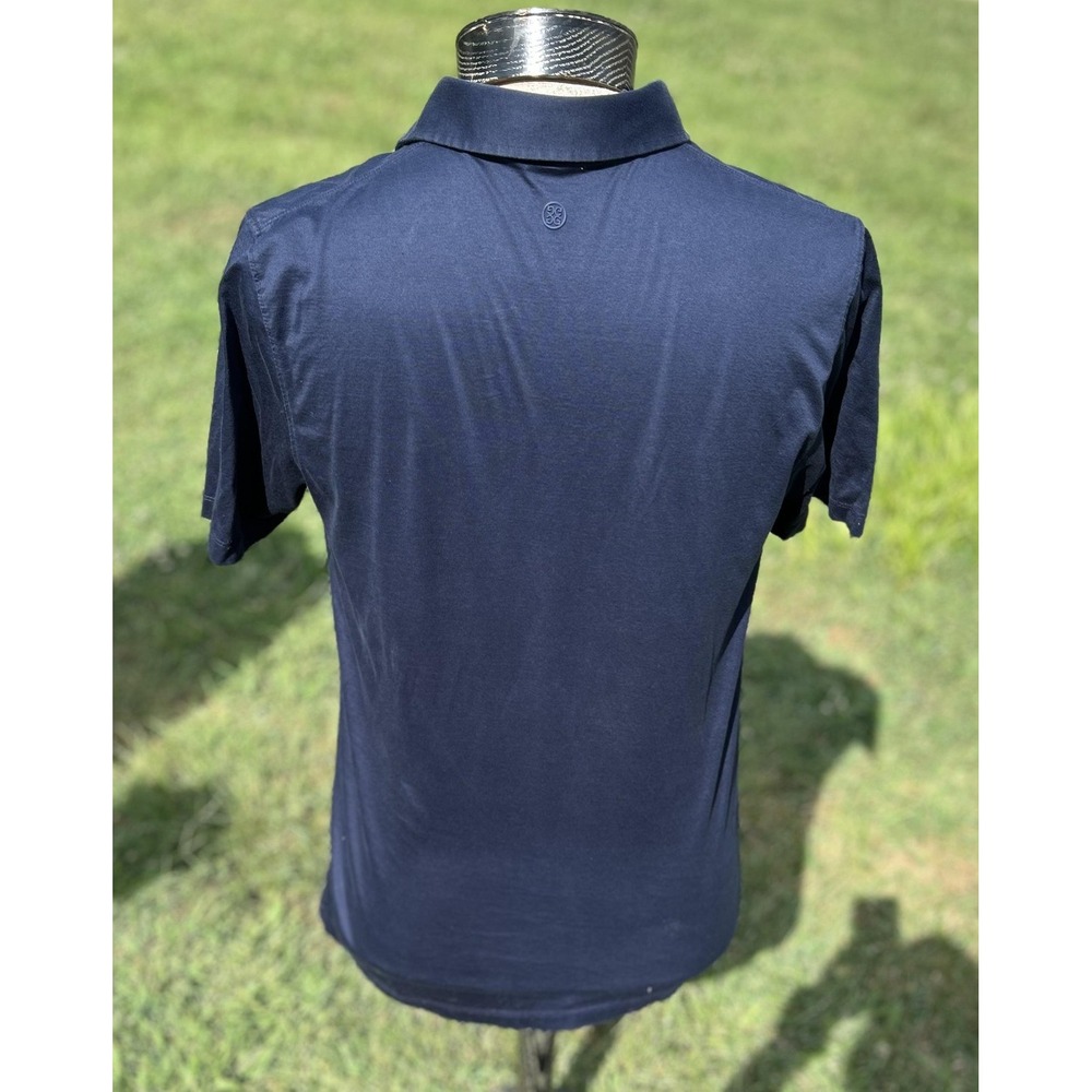 G/Fore Polo Shirt Mens Large Navy Blue Performance Golf Athletic Made Korea Logo - Picture 6 of 14